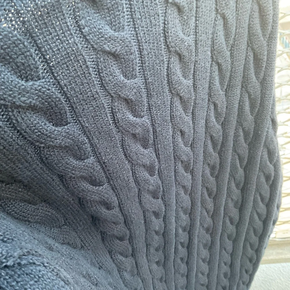 Polo Ralph Lauren Cable-knit Cotton Quarter Zip Sweater- Navy - Picture 6 of 8